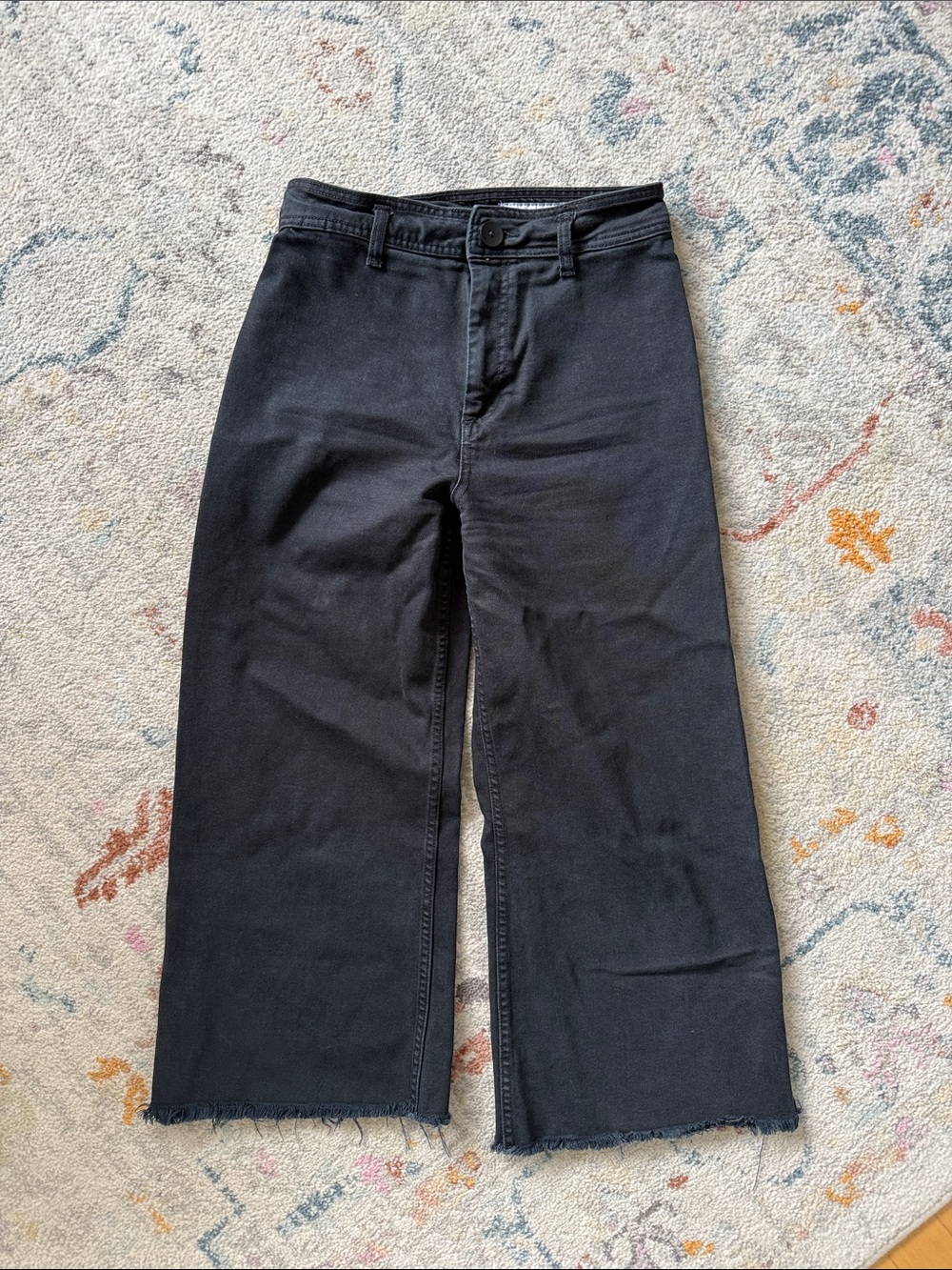 Zara Black Wide Leg Flare Jeans